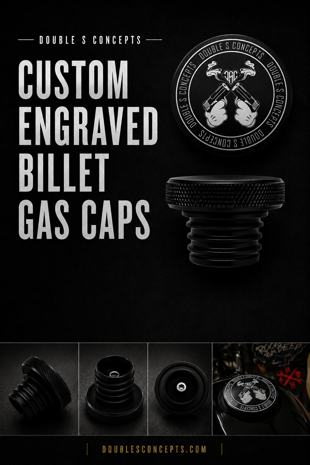 Engraved Billet Gas Cap